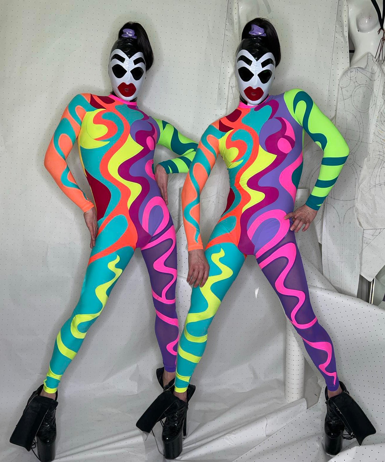 'Multicoloured Swirl' Catsuit #6
