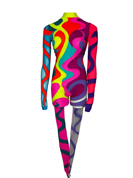 'Multicoloured Swirl' Catsuit #2