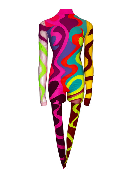 'Multicoloured Swirl' Catsuit #3