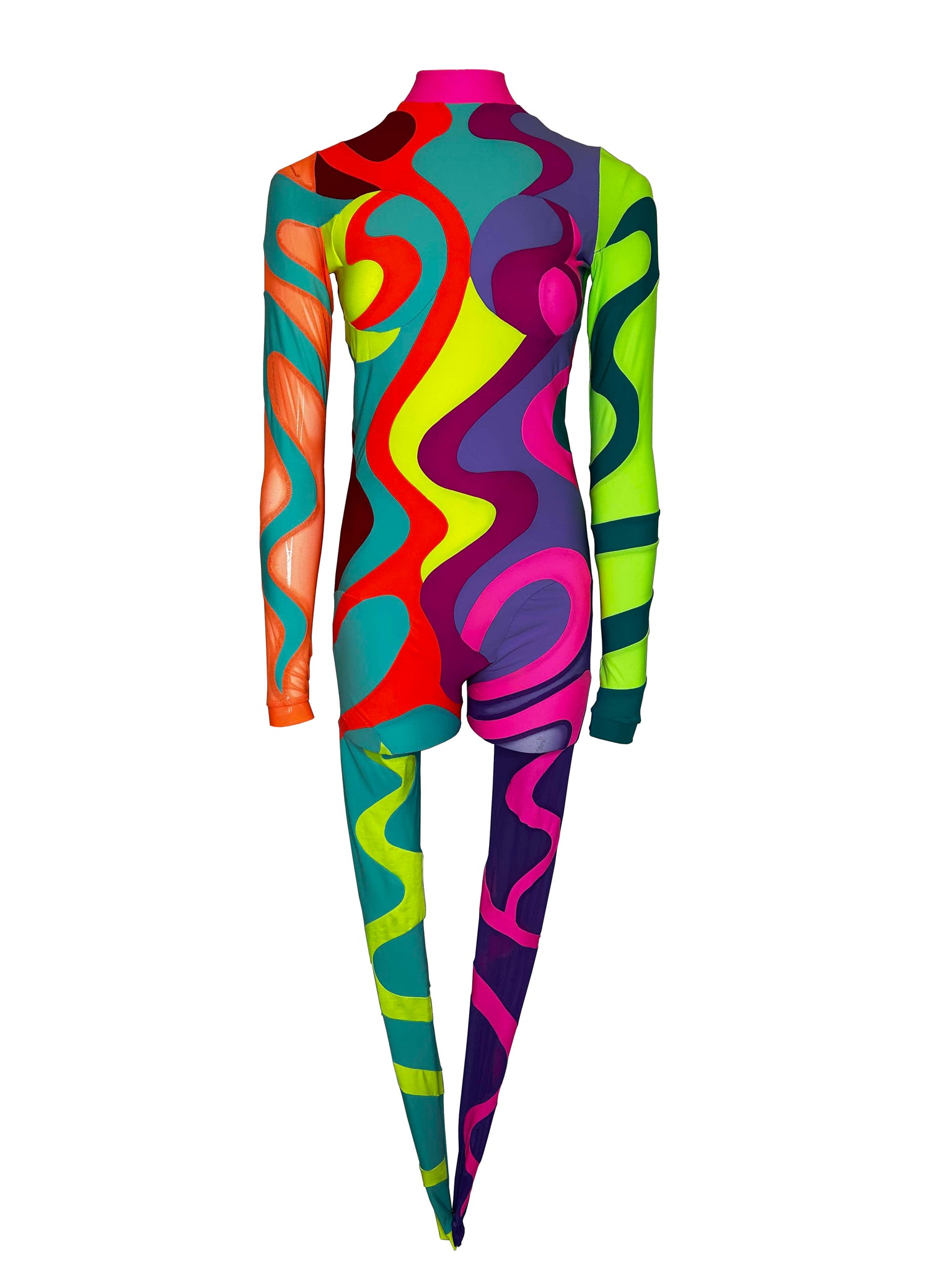 'Multicoloured Swirl' Catsuit #6