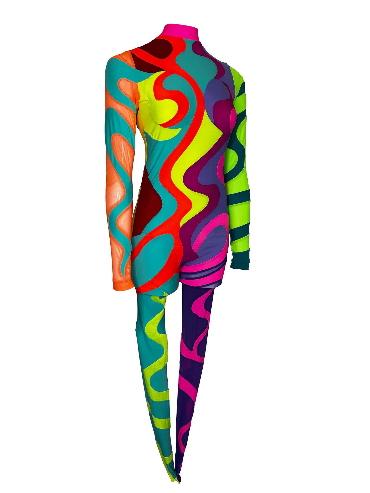 'Multicoloured Swirl' Catsuit #6