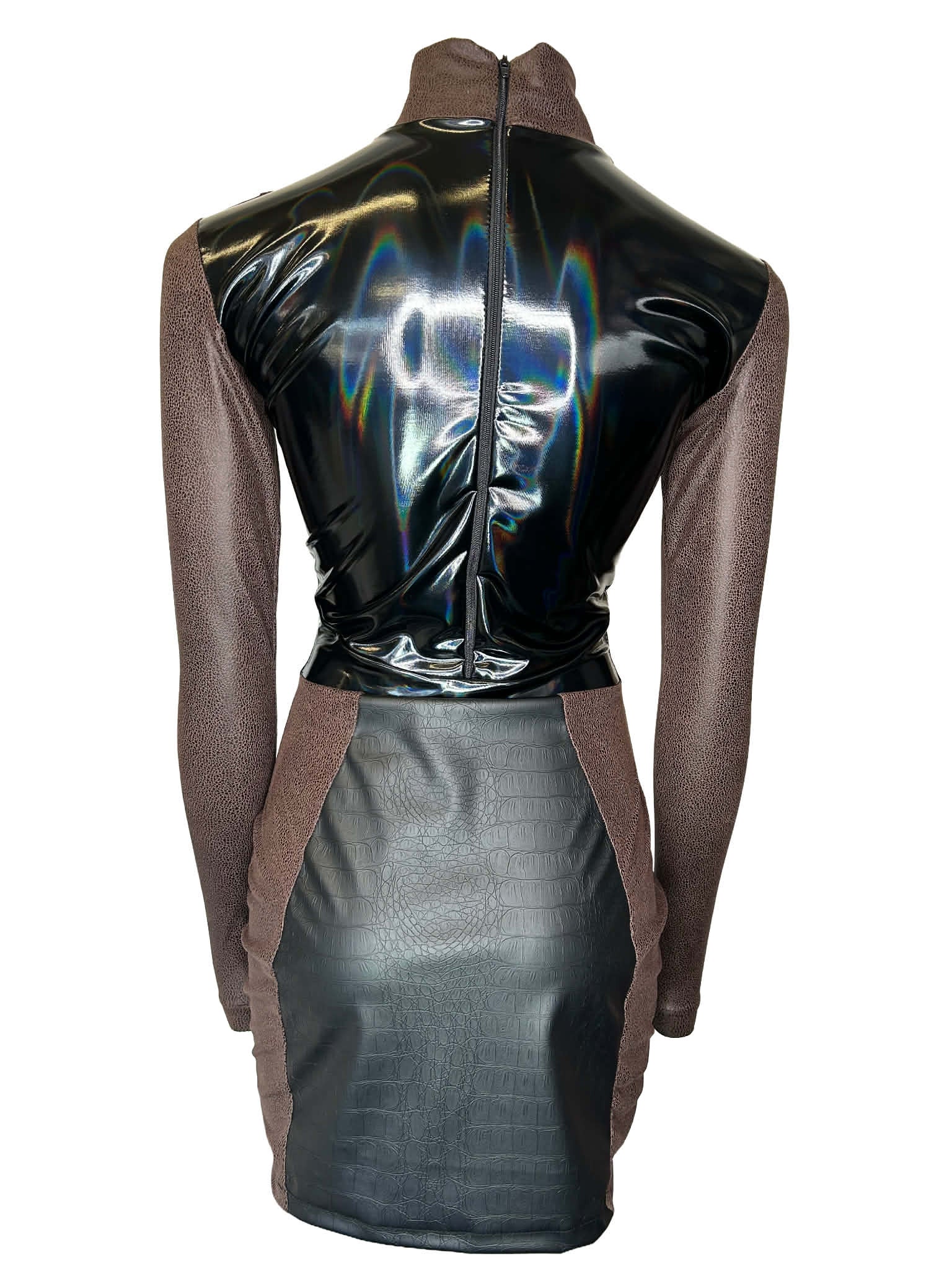 Humanoid Party Dress - BLACK/BROWN