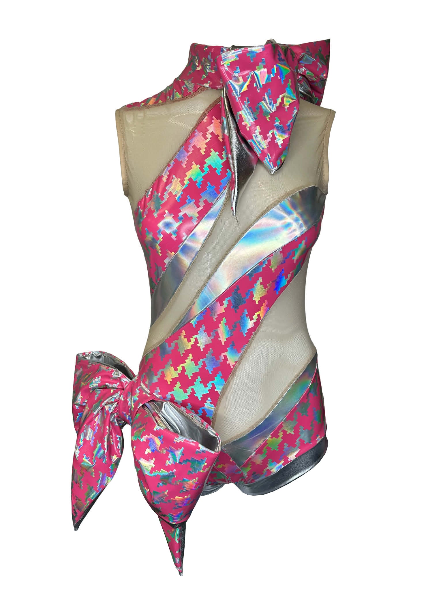 Gift Wrapped Body in Pink/Silver