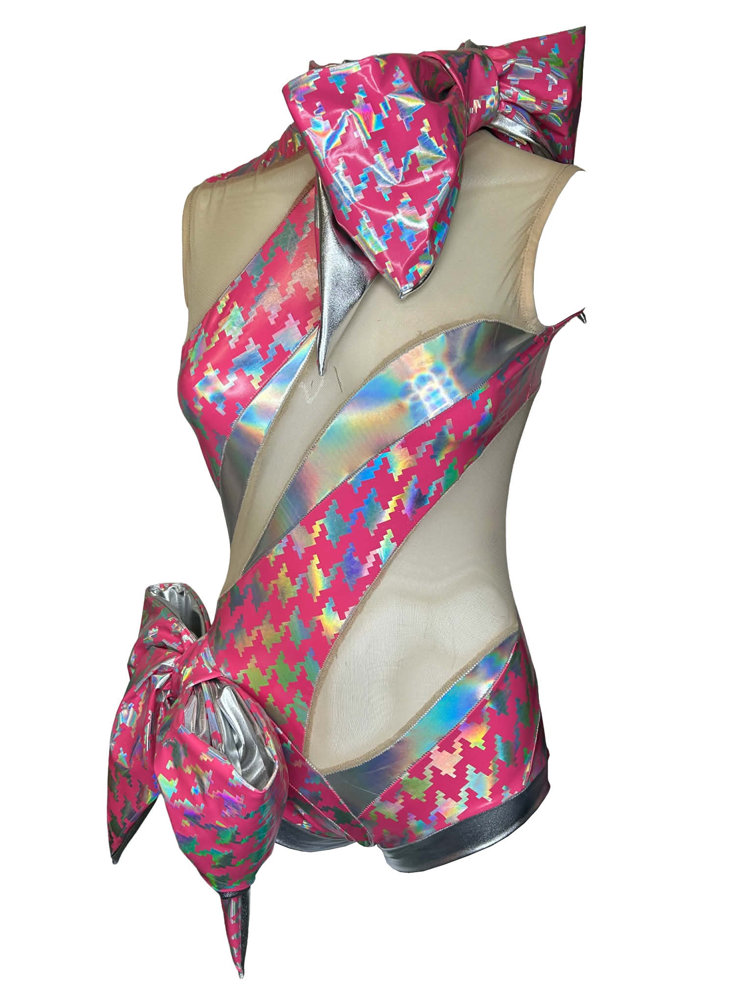 Gift Wrapped Body in Pink/Silver