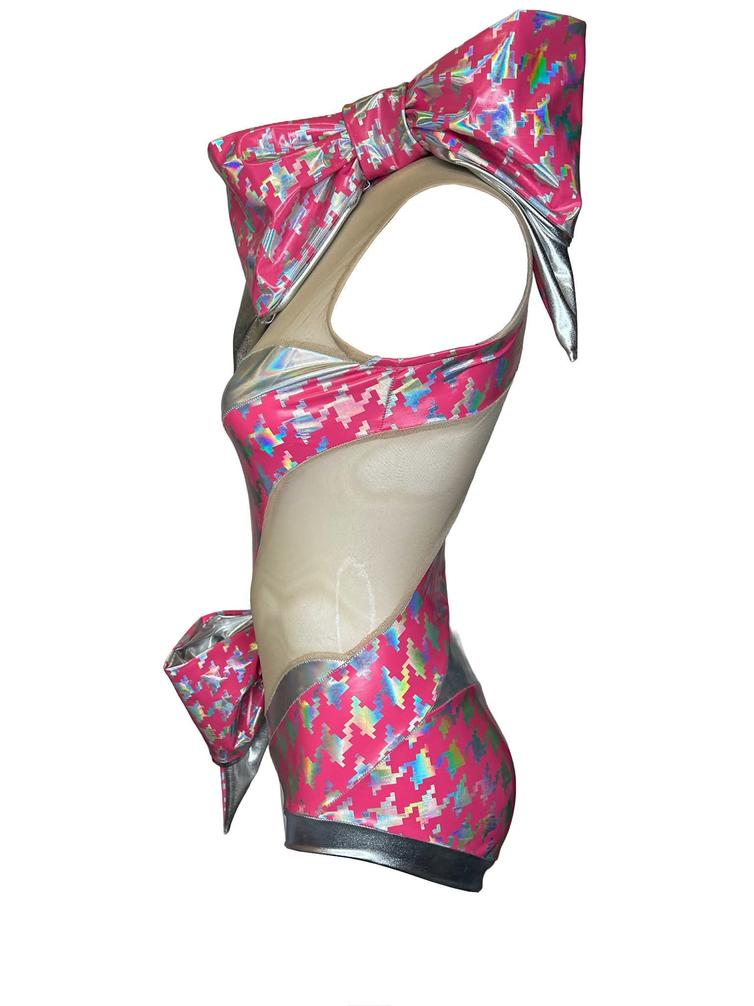 Gift Wrapped Body in Pink/Silver