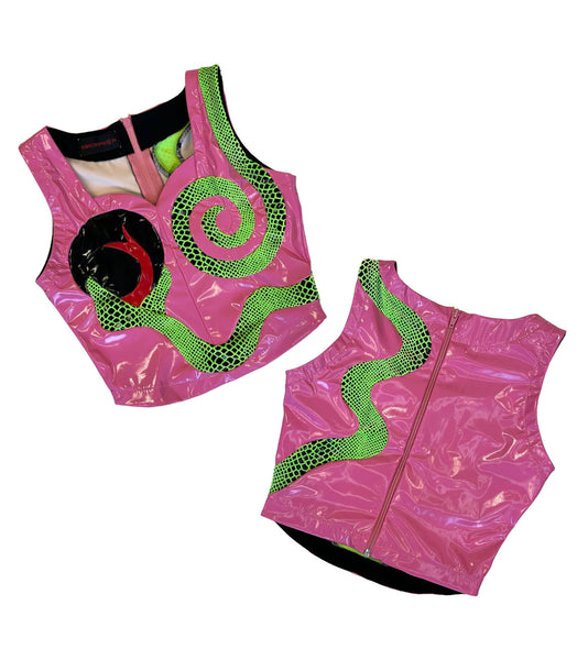 Snakebite Top - Bubblegum Pink